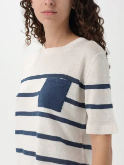 Pullover Max Mara in lino a righe