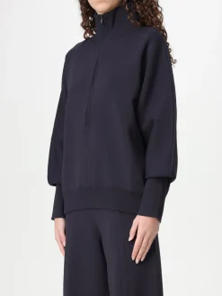 Pullover Max Mara in misto viscosa con zip interrotta