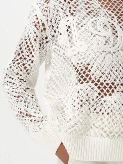 Pullover Max Mara in misto cotone traforato