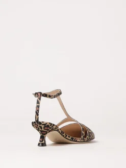 Pump Anna F. in raso stampa animalier