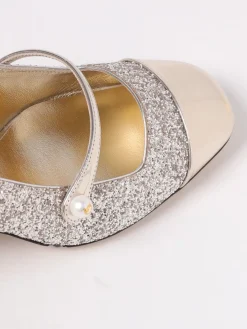 Pump Elisa Jimmy Choo in pelle glitter e laminata