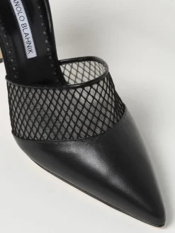 Pump Jatelah Manolo Blahnik in nappa e nylon a rete
