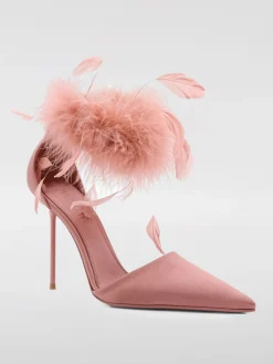 Pump Lidia Paris Texas in raso con piume