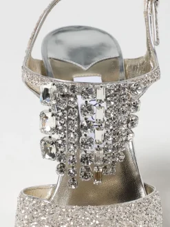 Pump Verity Jimmy Choo in pelle glitter con cristalli chandelier