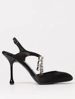 Pump Verity Jimmy Choo in raso con cristalli chandelier