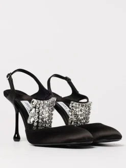 Pump Verity Jimmy Choo in raso con cristalli chandelier