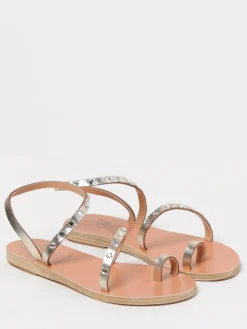 Sandalo Ancient Greek Sandal in pelle laminata con strass