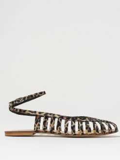 Sandalo Anna F. in raso stampa animalier