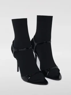 Sandalo Avenue Sock Balenciaga in pelle verniciata e maglia stretch