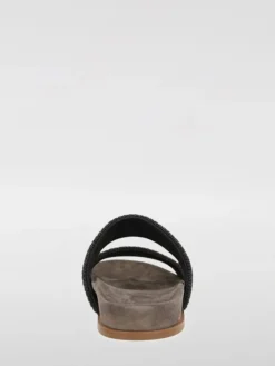 Sandalo Brunello Cucinelli in pelle con monile