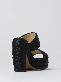 Sandalo Canalazzo Bottega Veneta in rafia intrecciata