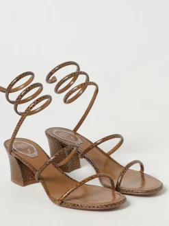 Sandalo Cleo Rene Caovilla in pelle stampa pitone