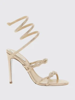 Sandalo Cleo Rene Caovilla in raso con strass all over