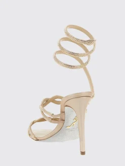 Sandalo Cleo Rene Caovilla in raso con strass all over