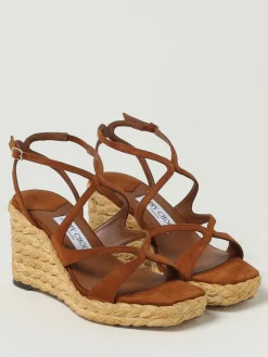 Sandalo con zeppa Ayla Jimmy Choo in camoscio