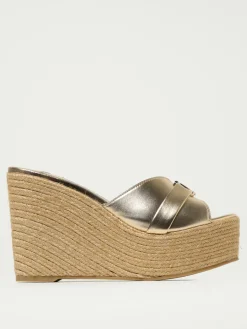 Sandalo con zeppa Leda Jimmy Choo in pelle laminata