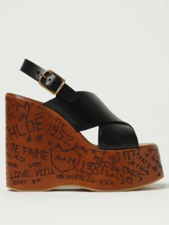 Sandalo con zeppa Maxime Chloé in pelle