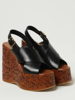 Sandalo con zeppa Maxime Chloé in pelle