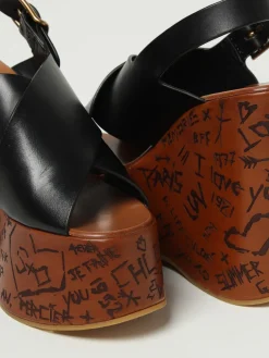 Sandalo con zeppa Maxime Chloé in pelle