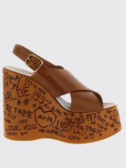 Sandalo con zeppa Maxime Chloé in pelle