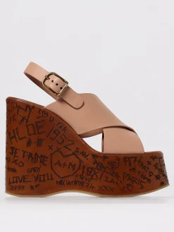 Sandalo con zeppa Maxime Chloé in pelle