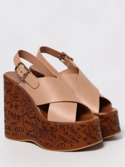 Sandalo con zeppa Maxime Chloé in pelle