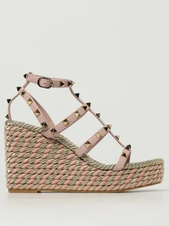 Sandalo con zeppa Rockstud Valentino Garavani in pelle