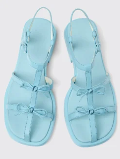 Sandalo Dana Camper in pelle con fiocchi