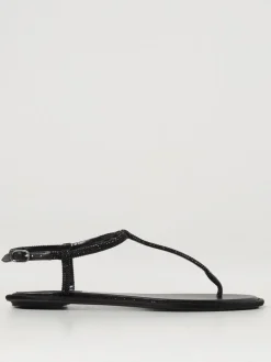 Sandalo Diana Rene Caovilla in pelle con strass applicati