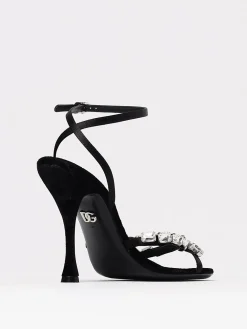 Sandalo Dolce & Gabbana in raso con cristalli