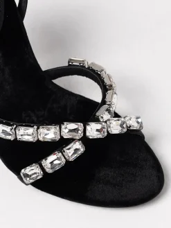 Sandalo Dolce & Gabbana in raso con cristalli