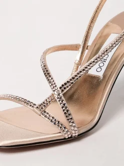 Sandalo Etana Jimmy Choo in pelle con strass