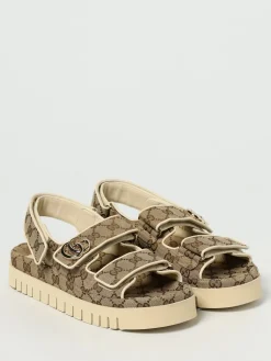 Sandalo GG Gucci in misto cotone con monogram jacquard