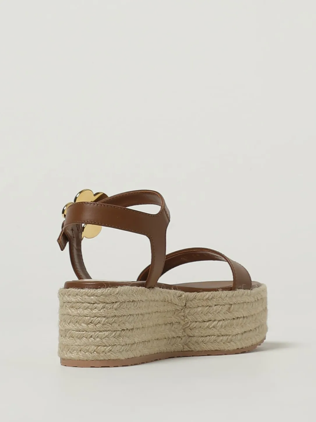 Sandalo Gianvito Rossi in pelle con fibbia di pietre cabochon