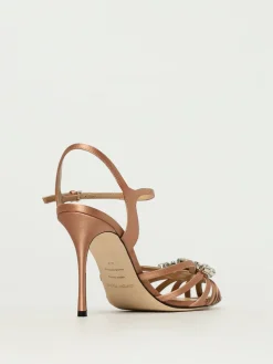 Sandalo Godiva Sergio Rossi in raso con fibbia gioiello