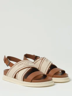 Sandalo Joa Jimmy Choo in pelle e canvas