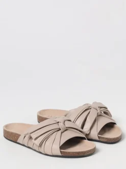 Sandalo JW Anderson in pelle drappeggiata con fiocco