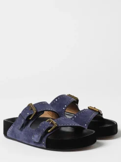 Sandalo Lennyo Isabel Marant in camoscio con micro borchie