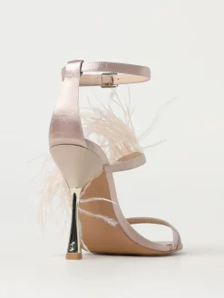 Sandalo Liu Jo in raso con piume