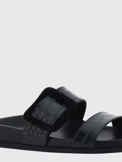 Sandalo Mayfu Manolo Blahnik in pelle stampa cocco