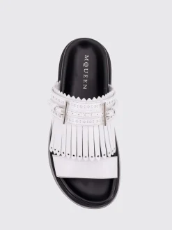 Sandalo McQueen in pelle spazzolata