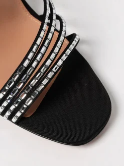 Sandalo Mistica Aquazzura in camoscio con strass