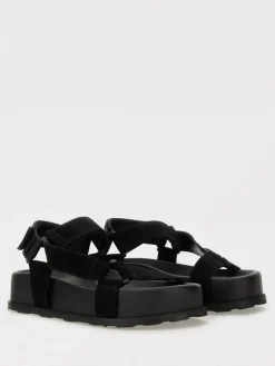 Sandalo Moschino Couture in camoscio e nylon