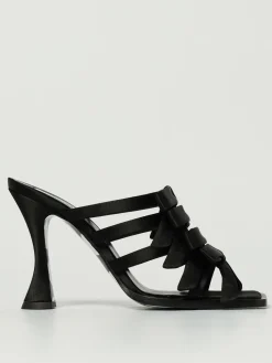 Sandalo Moschino Couture in raso con fiocchi