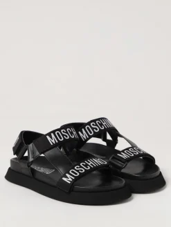 Sandalo Moschino Couture in nylon e pelle