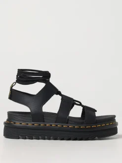 Sandalo Natilla Dr. Martens in pelle a grana