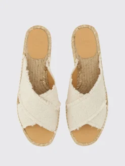 Sandalo Palmera Castañer in canvas lamè