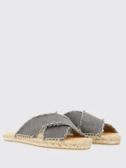 Sandalo Palmera Castañer in canvas lamè