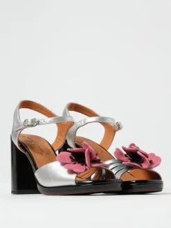 Sandalo Parlota Chie Mihara in pelle con fiore applicato
