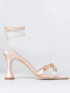 Sandalo Pelysaka Manolo Blahnik in raso con strass